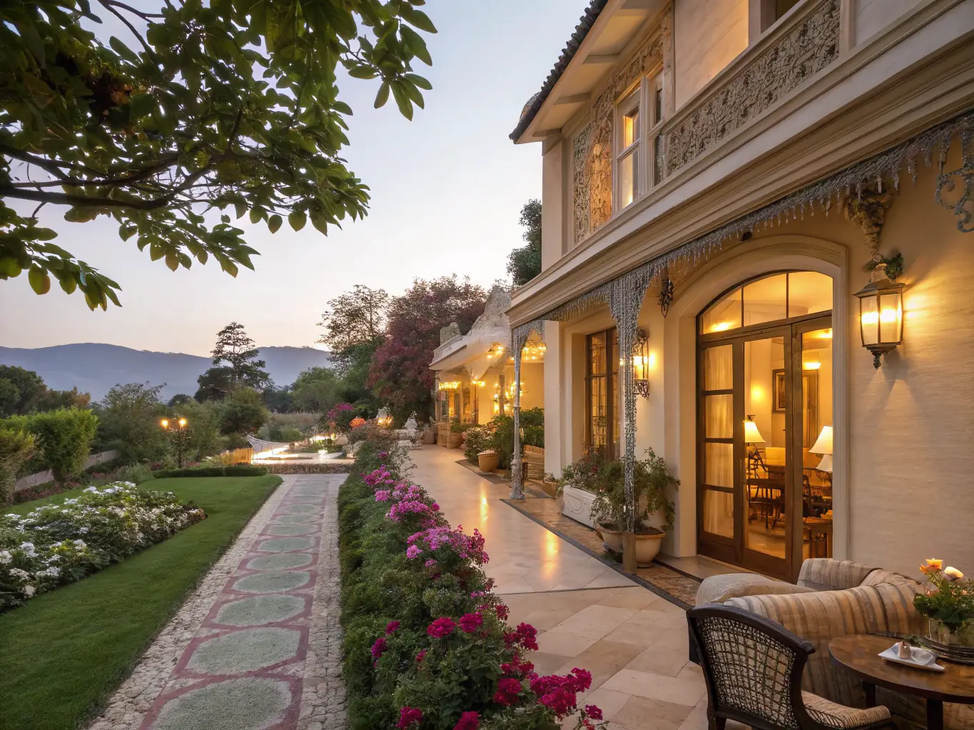 A boutique hotel with a tropical garden in Pattaya, Thailand.